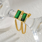 Maytrends New Korean Statement Earrings for Women Green Acrylic Round Square Geometric Dangle Drop Earring Brincos Fashion