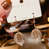 New Design Irregular U-shaped Gold Color Hoop Earrings For Woman Korean Crystal Fashion Jewelry Unusual Accessories Girls