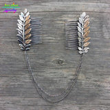 Maytrends Summer Style Bohemia Leaves Head Crown  Chain And Leaves Hair Comb Wedding Hair Accessories Bijoux