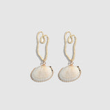 Maytrends Natural Conch Shell Dangle Drop Earrings For Women Bohemian Wedding Gifts Trendy Summer Pendant Earrings Jewelry