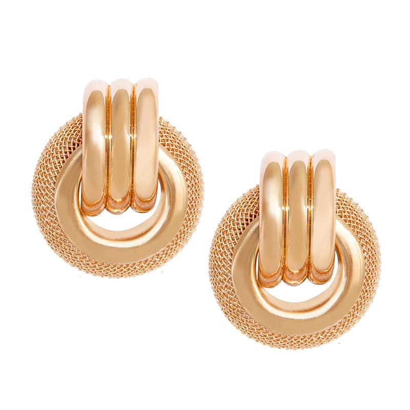 Maytrends Fashion Statement Earrings Round Geometric Earrings For Women Hanging Dangle Earrings Drop Earring Modern Jewelry