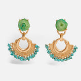 Maytrends Big Bohemian Statement Dangle Drop Earring Wholesale Women Green Crystal Earrings For Women Party Unique Earrings New