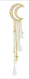Maytrends New Charming Crystal Moon Hair Clip Tassels Long Hair Accessories Femme Bijoux