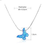 Maytrends Romantic Color Resin Clavicle Chain Necklace For Women Trendy Stars Love Butterfly Pendant Necklace Fashion Jewelry Girl Gift