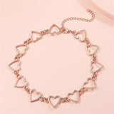 Maytrends Kpop Vintage Harajuku Goth Metal Heart Neck Chains Choker Grunge Necklaces For Women Egirl Cosplay Aesthetic Accessories Jewelry