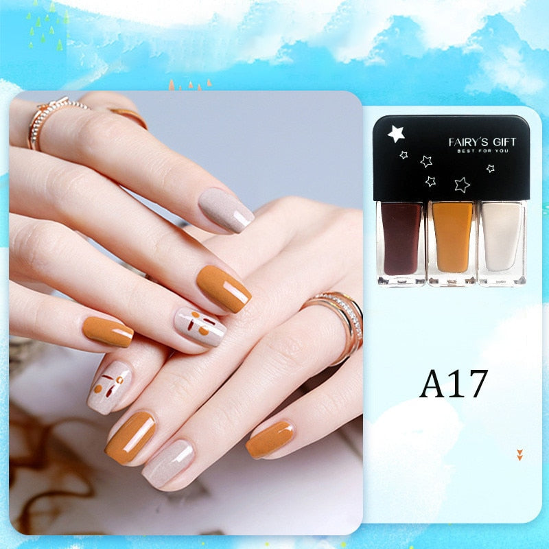 Maytrends 3 In1 No Baking Gel Nail Polish Lasting Quick Drying Non-Toxic Non-Tearable Nail Varnishes Hybrid Lacquer for Manicure Nail Art