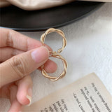 Fashion Distortion Interweave Twist Metal Circle Geometric Round Hoop Earrings for Women Accessories Retro Party Jewelry