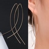 New Rhinestone Hoop Earrings Female Light Luxury Temperament Alloy Earrings Fashion Golden Earrings For Women Cute Party