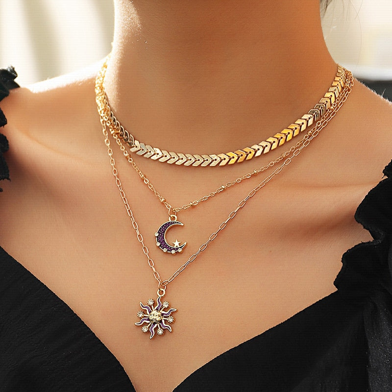New Fine Long Tassel Shiny Crystal Fresh Pendant Necklaces For Women Temperament Hyperbole Style Necklace Jewelry Gifts