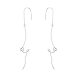 Maytrends Original Simple Breast Curve Hook Earrings For Women Alloy Lady Outline Long Dangle Earrings Girls Gift For Her