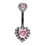 14G Belly Button Piercing Heart Navel Ring 316L Surgical Stainless Steel CZ Belly Piercing Ombligo Jewelry for Women