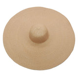 Maytrends foldable women oversized hat 70cm diameter large brim summer sun beach hats wholesale