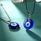 Maytrends 1PC Blue Glass 30mm Evil Eye Pendants Necklace For Women Men Turkey Evil Eyes Lucky Necklace Choker Jewelry Accessories