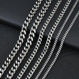 Maytrends Classic Men Necklace Width 3 To 7 MM Stainless Steel Long Necklace For Men Women Chain Jewelry