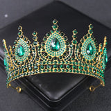 Maytrends Luxury Cubic Zirconia Crown Crystal Bridal Tiaras Crowns Queen Princess Rhinestone Pageant Diadem Headband Wedding Hair Jewelry