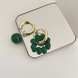 Maytrends New Korean Statement Earrings for Women Green Acrylic Round Square Geometric Dangle Drop Earring Brincos Fashion