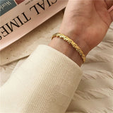 Maytrends Brass With 18K Irregular Bangle Women Jewelry Chic Gown Party T Show Sweet Boho OL Simply INS Japan Korean