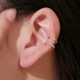 New Gold Silver Color Simple Hollow Metal Line Geometric Circle No Piercing Ear Clip Earrings for Women Jewelry