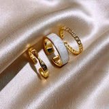 7 Pcs Punk Twist Joint Ring Sets For Women Hiphop Minimalist Gold Silver Color Geometric Rings Party Fashion Jewelry