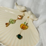 Maytrends Unique Stunning Bubble Long Dangle Earrings For Women Vintage Original Handmade Glass Ball Drop Earrings Jewelry Earrings