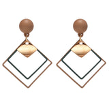Maytrends Fashion Earrings For Women Metal Single Drop Dangle Earrings Vintage Statement Round Geometric Earring Fashion Jewelry