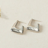 Geometric Earrings Rectangular gold Color earrings Women's earrings metal titanium steel earrings New trendy earrings