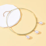 New Simple Niche Design Pearl Pendant Collarbone Chain Necklace For Women Korean Fashion Necklaces Birthday Party Jewelry Gifts