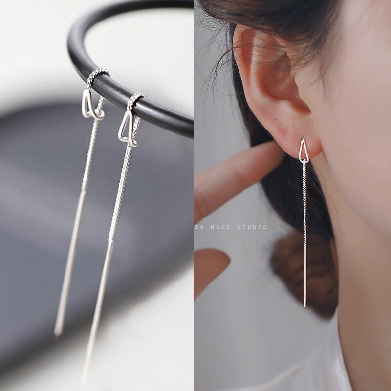 Europe and America Exaggerate tie a knot Gold Color Tassel Long Earrings Fashion Jewelry For Women's Temperament Accessories