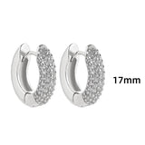 Maytrends Stainless Steel Big Circle Hoop Earrings for Women Creative Silver Plated Thread Twisted Ear Buckle Huggies Statement Jewelry