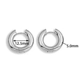 Maytrends Stainless Steel Big Circle Hoop Earrings for Women Creative Silver Plated Thread Twisted Ear Buckle Huggies Statement Jewelry