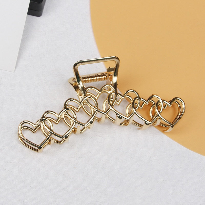 Maytrends Good Alloy Heart Star Korean Hair Claw Clips Clamps for Women Girls Kids Children Headband for Gift Party Hair Accessories