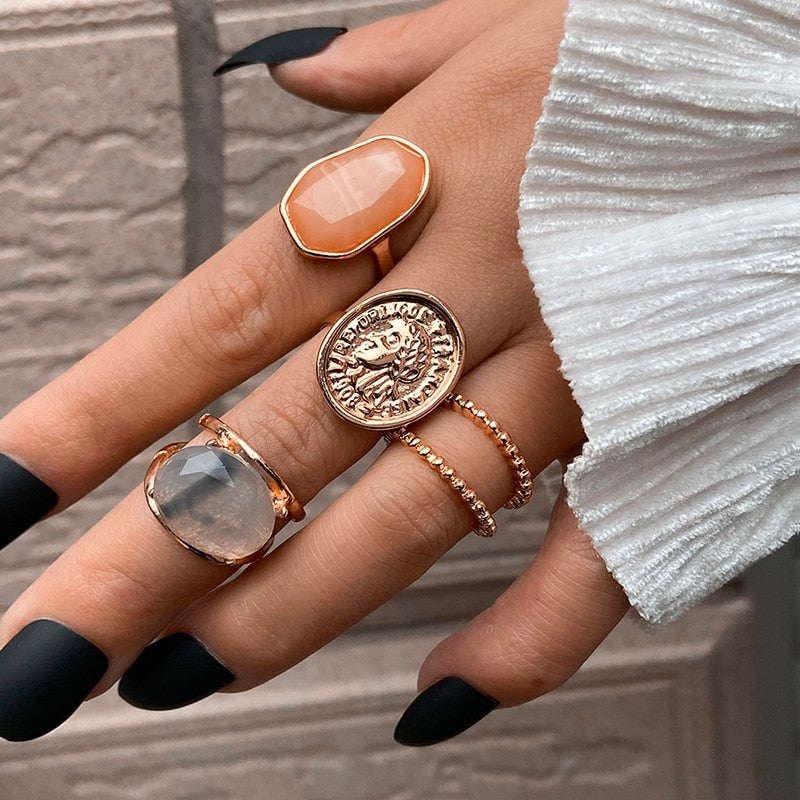Maytrends Ring set women rings for girls charms rings set for women boho jewelry punk accessories bagues anillos mujer schmuck