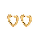 Maytrends Vintage 18K Gold Plated Star Heart Small Ear Buckle Ear Twist Geometric Hoop Earrings Women Minimalist Punk Jewelry Party Gifts