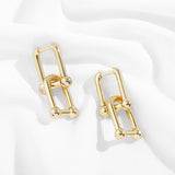 Maytrends New Minimalist Geometric Twist Hoop Earrings for Women Gold Color Chunky Circle Huggie Earring Female Creative Jewelry Gift