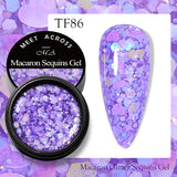 Maytrends Dried Flower Gel Nail Polish Natural Blue Purple Pink Flower Fairy Gel Soak Off UV LED Nail Art Painting Varnishes