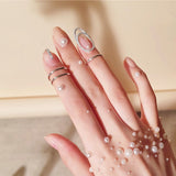 Maytrends Hot Selling Finger-tips Nail Ring Female Korean Trend Nail Cover Jewelry