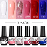 Maytrends 6Pcs/Set Gel Nail Polish Popular Colors In Autumn Semi Permanent Soak Off UV LED Nail Art Gels Nail Gel Polish