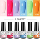 Maytrends 6Pcs/Set Gel Nail Polish Popular Colors In Autumn Semi Permanent Soak Off UV LED Nail Art Gels Nail Gel Polish