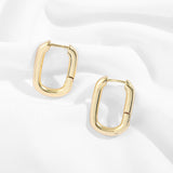 Maytrends New Minimalist Geometric Twist Hoop Earrings for Women Gold Color Chunky Circle Huggie Earring Female Creative Jewelry Gift