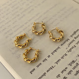 Fashion Gold Color Oversize Hoop Earrings For Women Wide Big Metal Round Circle Statement Earrings Vintage Jewelry Gift