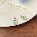 Sweet Dream Color Changing Love Mermaid Concubine Light Green Earrings Shiny INS Style Earrings Party Jewelry Gift Accessories