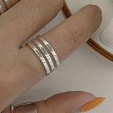 Maytrends New Fashion Silver Color Finger Rings for Women Minimalist Geometric Handmade Width anillos Party Jewelry Gifts