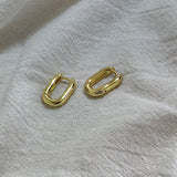 Golden Big hoop Earrings Korean Geometry Metal Earrings For women Female Retro Drop Earrings 2021 Trend Fashion Jewelry