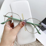 Maytrends Ins Metal Round Decor Round Glasses Women Anti Blue Light Computer Glasses Black Metal Spectacle Frame 0 Diopter Glasses