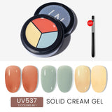 Maytrends 3Colors Solid Nail Gel Full Coverage Canned Gel Soak Off UV LED Painting Gel DIY Creamy Texture Nail Gel Polish Nail Art