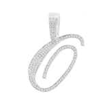 Maytrends New A-Z Cursive Letter Paved Crystal Pendant Necklace For Women Bling Initial Alphabet Rope Chain Necklace Jewelry