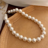 Maytrends French Vintage Style Baroque Imitation Pearl Necklace Women's Elegant Collar Chain Luxury Necklaces Jewelry Wholesale