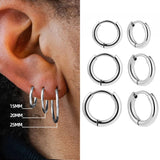 Maytrends Punk Rock Helix Fake Cartilage Ear Cuff with Long Chain Circle Hoop Earrings Set for Women Tiny Piercing Huggie Earring Jewelry