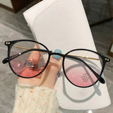 Maytrends Ladies Round Finished Myopia Galsses Men Women Anti-blue Light Computer Eyewear New Fashion Special Lenses Optical Eyeglasses