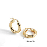 Maytrends New Trendy Geometric Twisted Thick Hoop Earrings Fashion Gold Color Big Round Circle Earrings for Women Punk Hiphop Jewelry Gift